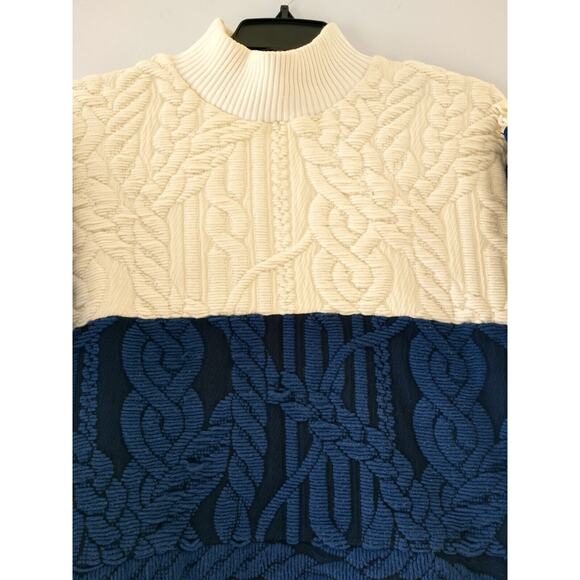 Levi’s Made & Crafted Women's Cable Knit Sweater Navy Cream Size 1 Small - Picture 15 of 16